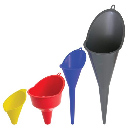 FloTool 10712MX4 Super Quad Funnel for Oil, Lubricant and Other Fluids, 4pk