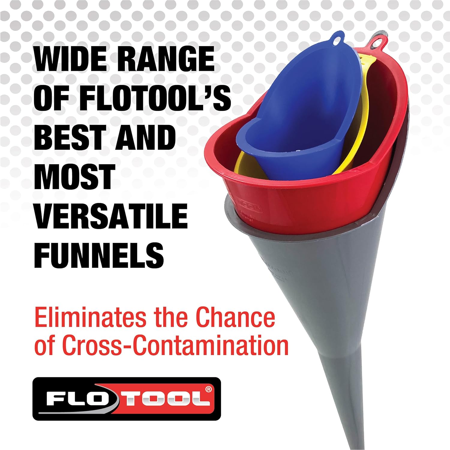 FloTool 10712MX4 Super Quad Funnel for Oil, Lubricant and Other Fluids, 4pk - Image 4
