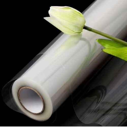 Vanhench Clear Cellophane Wrap, 32″ x 50′ Folded 3Mil Thick Cellophane Wrap Roll for Gift Basket Treats Bouquet Flower Wrapping, Clear Plastic Wrap Valentines Easter Wrapping Paper (32″ fold into 16″)