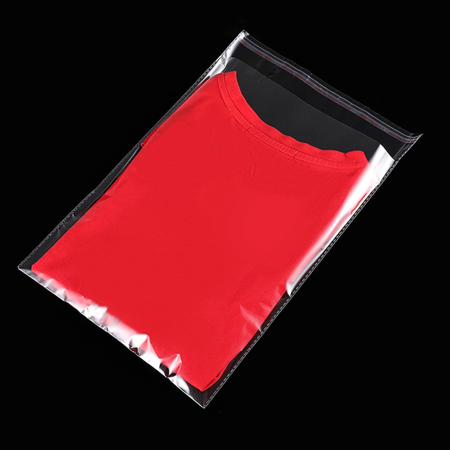 Clear Resealable Cellophane Plastic Bags Self Adhesive for Packaging Shirts, Clothing and Products,100 Pcs 10x14 Inches Self Sealing Cellophane Bags - Image 6
